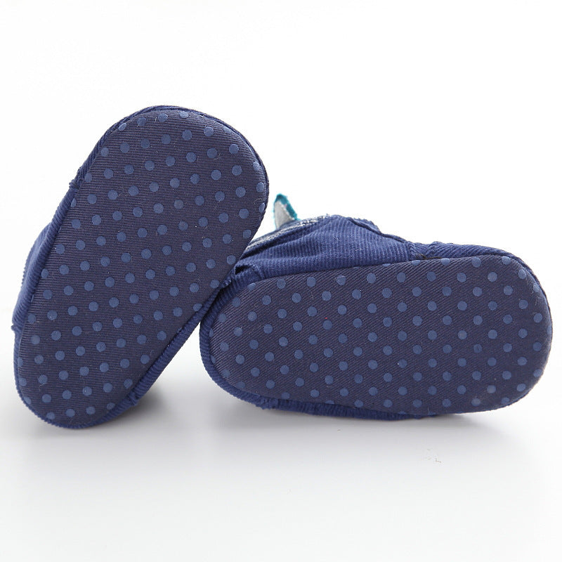 Puseky New Baby Boy Girls Shoes Cute Cartoon Bear Fox First Walkers Canvas Sneaker Anti-slip Soft Sole Toddler Shoes Footwear