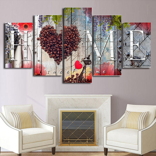 Oil Painting Wall Art – 5-Piece Decorative Board Set