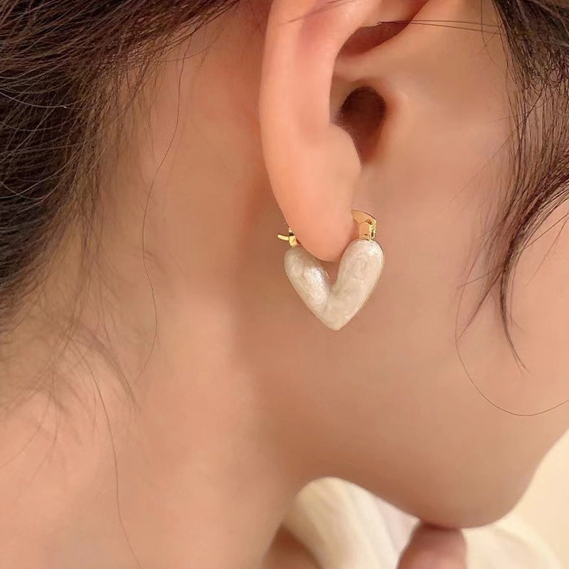Ins Heart Love Earrings - Fashion Accessories for Women