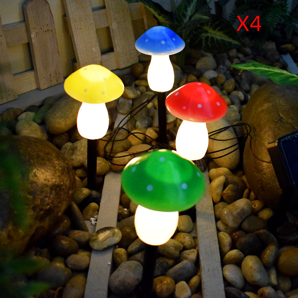 Plastics Solar Mushroom Night Light - Outdoor Courtyard Garden Decoration