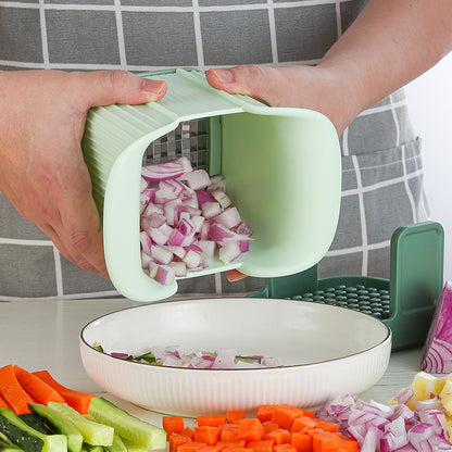 Multifunctional Vegetable Chopper-Hand Pressure Onion Dicer & French Fries Cutter
