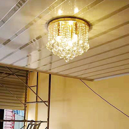 Round Crystal Aisle Entrance Corridor Ceiling Lighting
