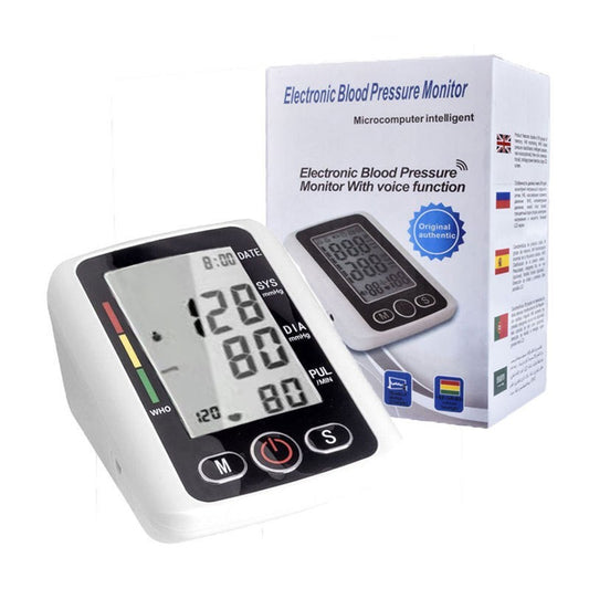 Automatic Upper Arm Blood Pressure Monitor - Voice Talking Pulse Meter