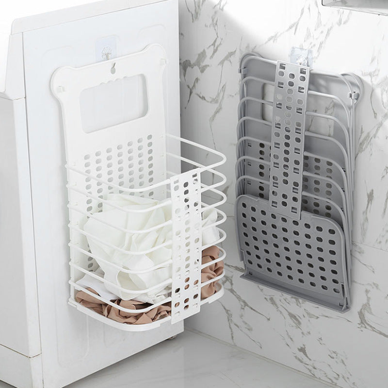 Household Foldable Wall Hanging Storage Basket - Modern Simplicity
