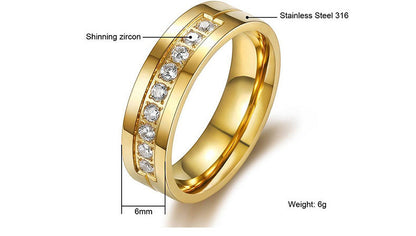 Stainless Steel Accessories - Fashion 18K Ring for Women