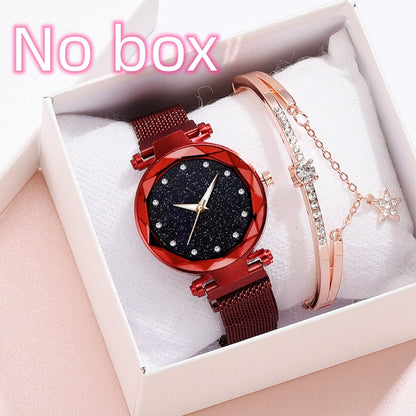 Luxury Women’s Starry Sky Magnet Buckle Bracelet Watch