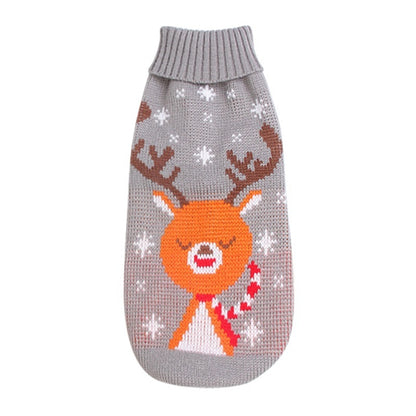 Christmas Turtleneck Knitting Sweater Dog Clothing