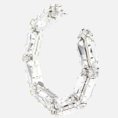 Rhinestone Earrings - Personalized Fashion Hoop Exaggerated Earrings