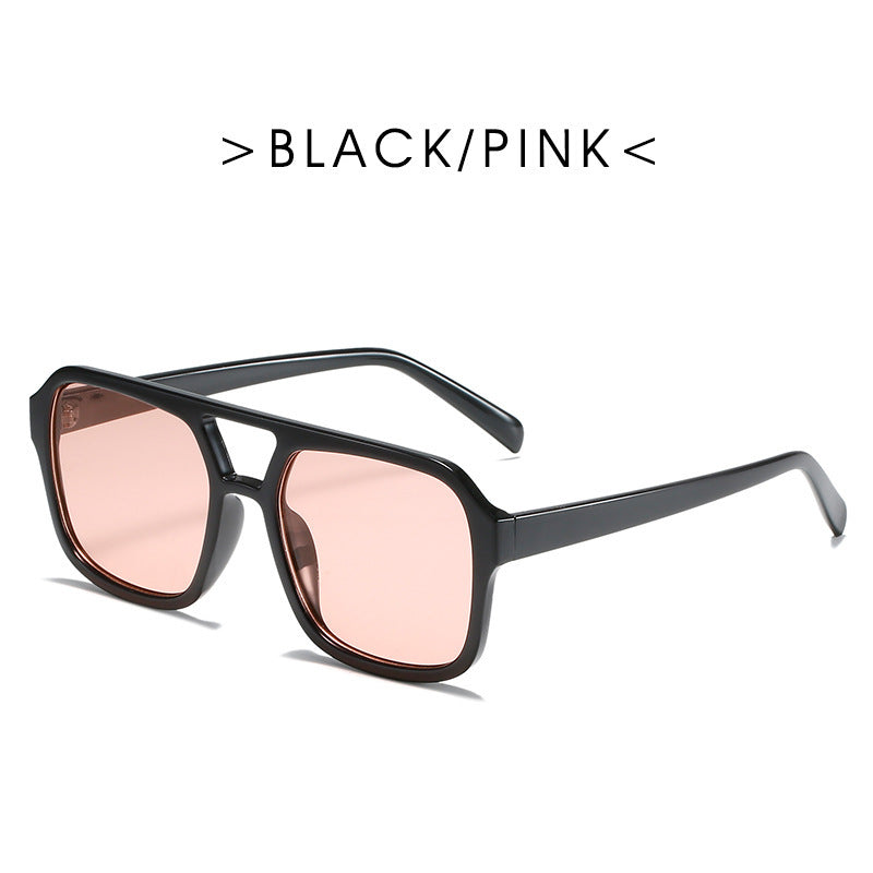Square Double Beam Retro Sunglasses for Men & Women