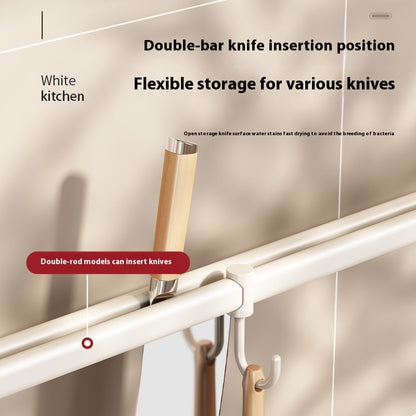 Aluminum Kitchen Hook Rack Punch-free Spatula Spoon Storage