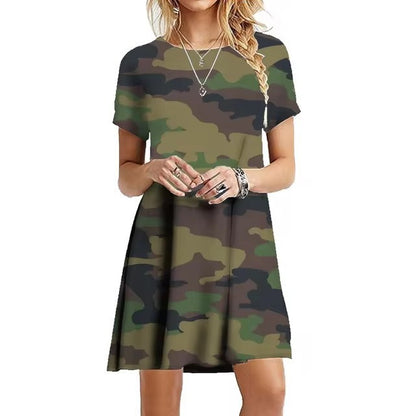 Summer Female Military Camouflage Skirt