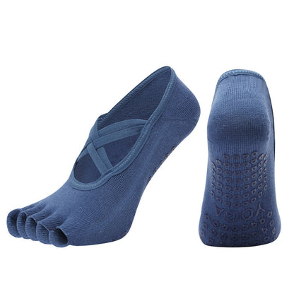 Cross-border Women's Non-slip Five-finger Yoga Socks Live Broadcast Body Dance Aerobics Pilates Fitness Sports Socks