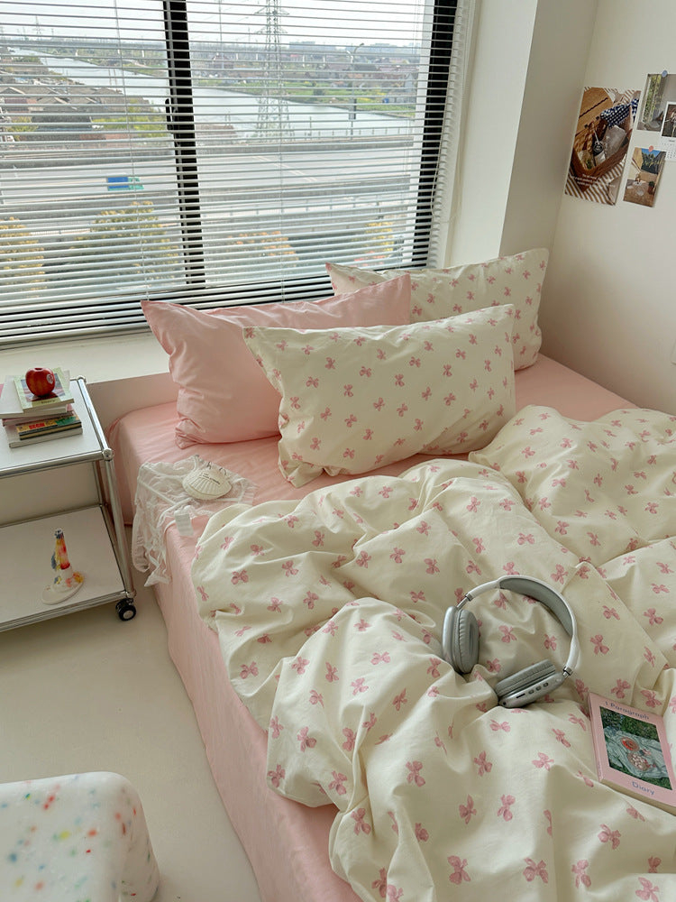 Small Flower Bed Sheet Four-piece Cotton