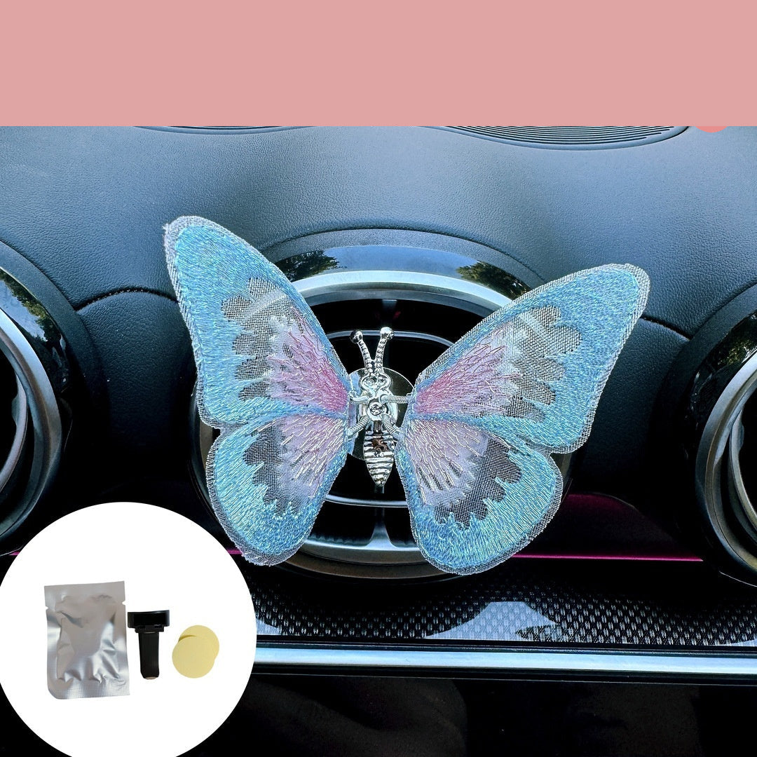 Moving Embroidery Butterfly Car Air Outlet Decoration