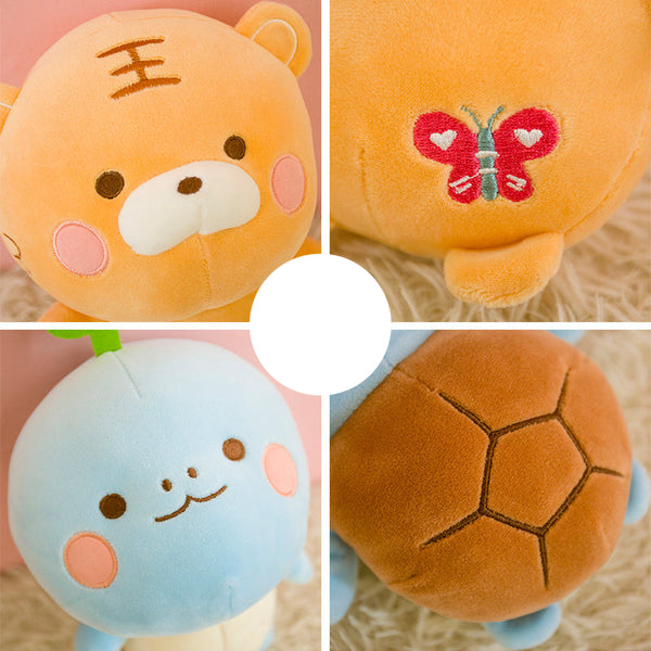 1pc 23cm Cartoon Tiger Tortoise Duck Cat Plush Toys Lovely Animal Doll Stuffed Toys for Baby Kids Girlfriend Appease Gift