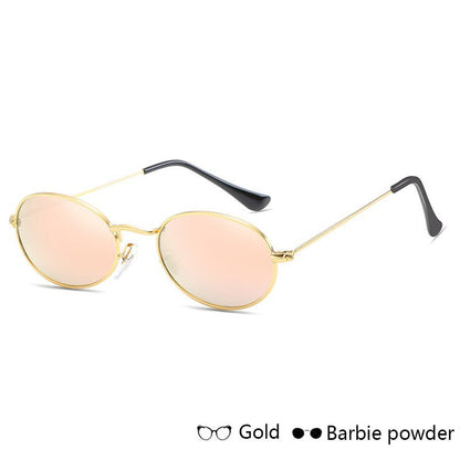 Women’s Oval Metal Frame Sunglasses