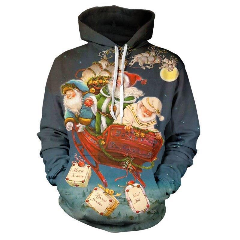 Men's and Women's Fashion Casual 3D Printed Hoodie Sweater