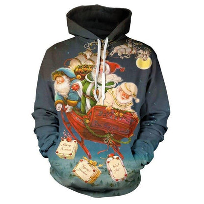 Men's and Women's Fashion Casual 3D Printed Hoodie Sweater