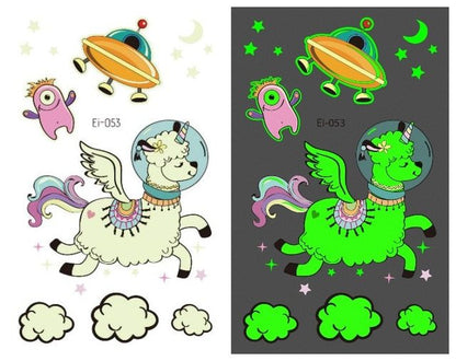Waterproof Kids Aerospace Luminous Tattoo Stickers