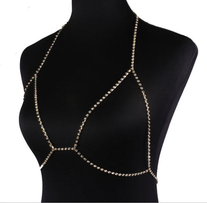 Women's Rhinestone Body Jewelry Necklace – Elegant Body Chain