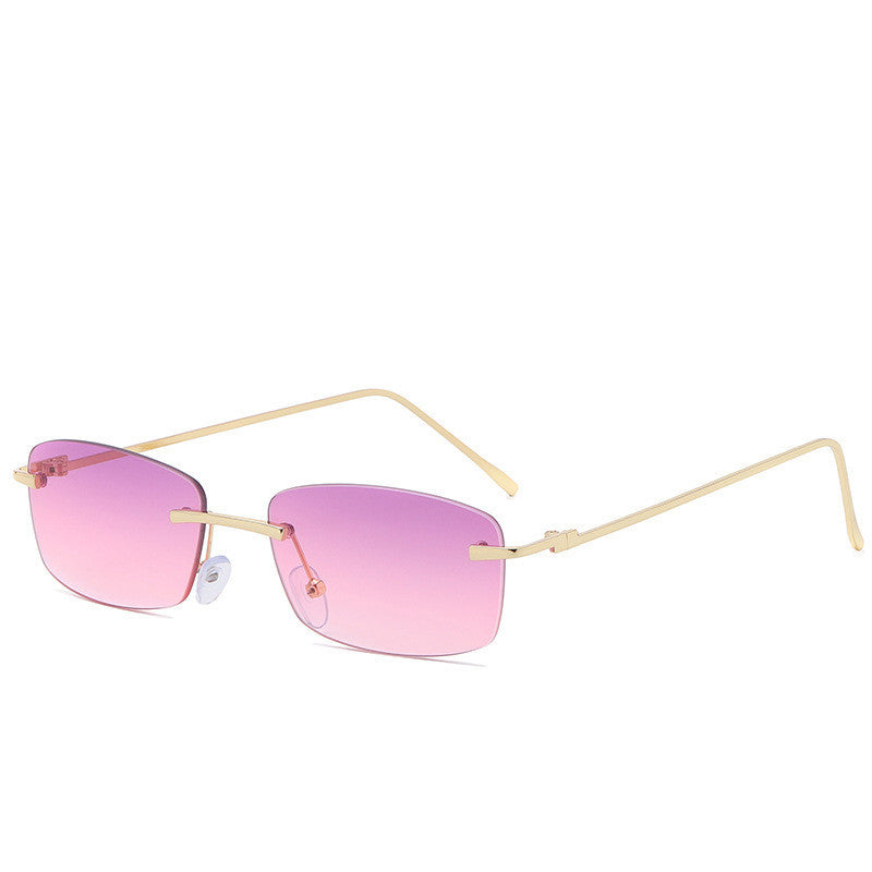 Fashion Rimless Cut-Edge Ocean Lens Sunglasses