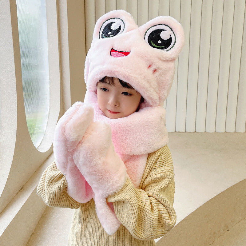Children's Ear Protector Warm Hat Scarf Gloves