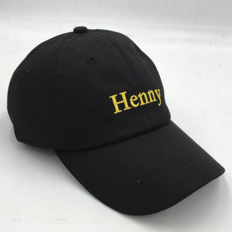 Embroidered Henny Cotton Adjustable Baseball Cap