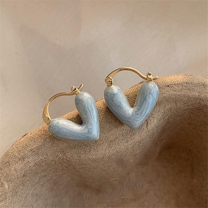 Ins Heart Love Earrings - Fashion Accessories for Women