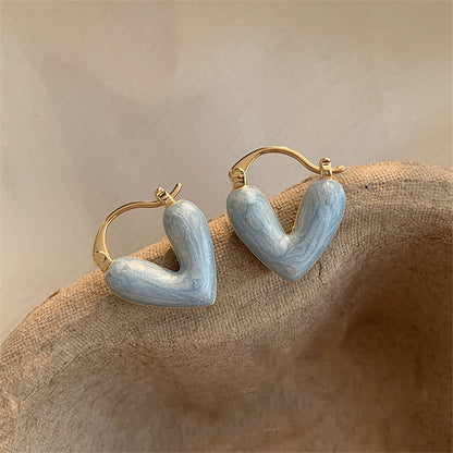 Ins Heart Love Earrings - Fashion Accessories for Women