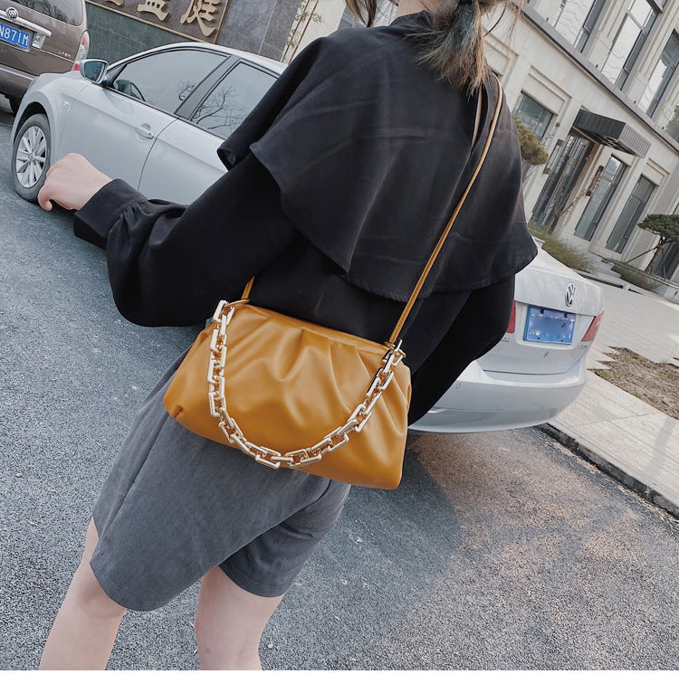 Ladies shoulder shoulder cloud bag