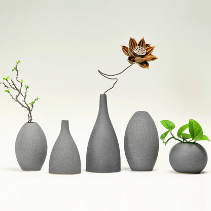 Frosted Glaze Ceramic Vase for Dried Flowers