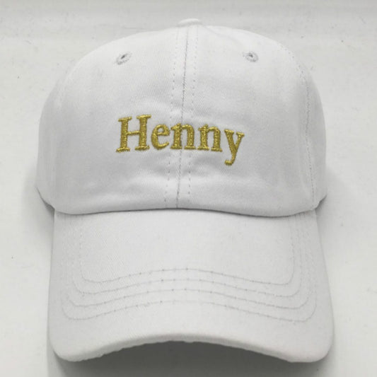 Embroidered Henny Cotton Adjustable Baseball Cap
