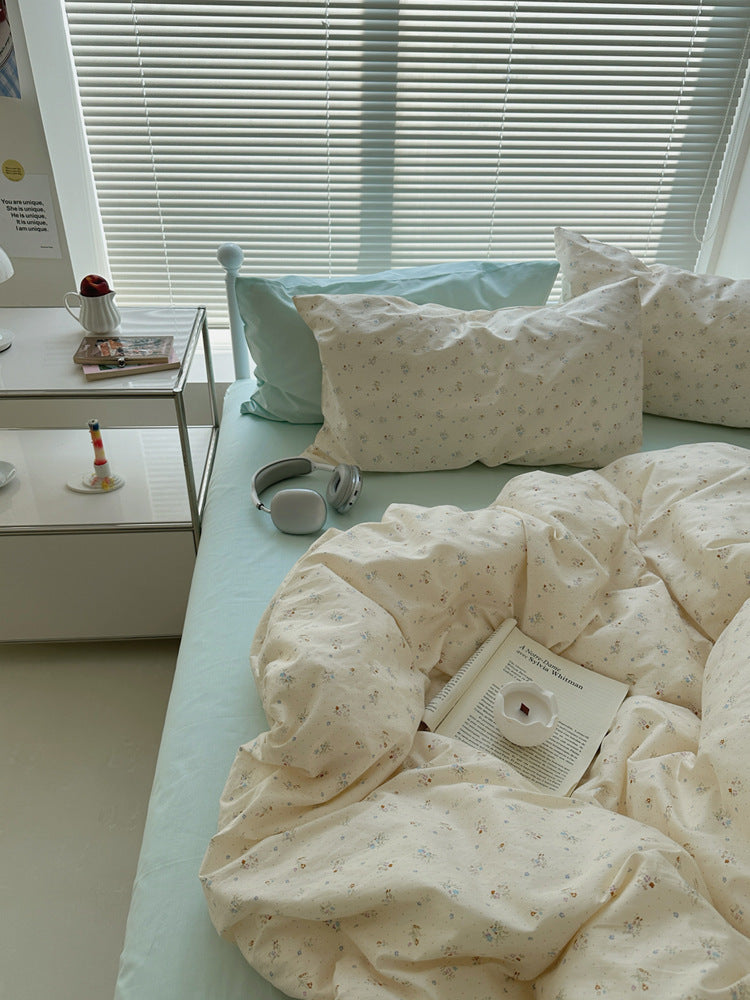 Small Flower Bed Sheet Four-piece Cotton