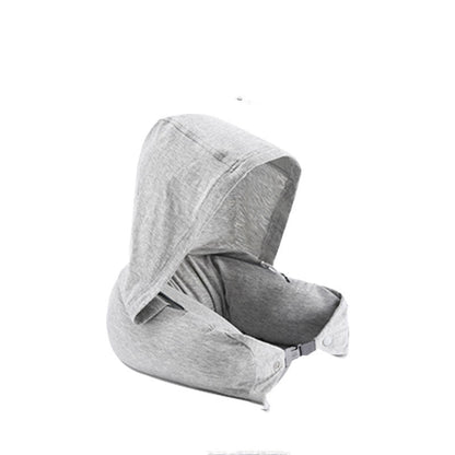 Gray hooded design on a white background
