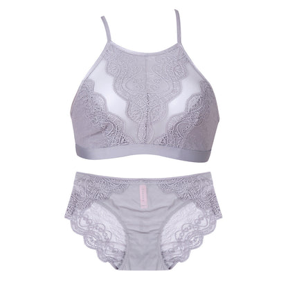Comfortable Ultra-Thin Bra Set with Embroidery and Jacquard