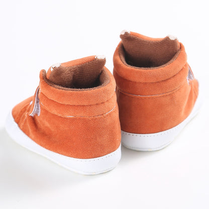 Puseky New Baby Boy Girls Shoes Cute Cartoon Bear Fox First Walkers Canvas Sneaker Anti-slip Soft Sole Toddler Shoes Footwear