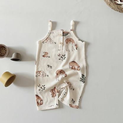 Baby Jumpsuit Class A Waffle Baby Going Out Clothes