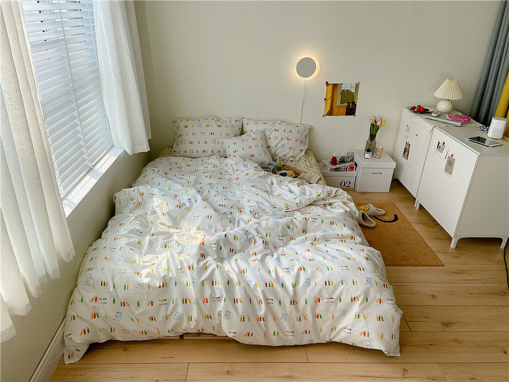 Four Piece Cotton Comfortable Bed Sheet Bedding Set