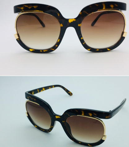 Cat Eye Half Frame Flying Sunglasses for Women