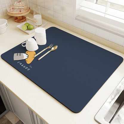 Modern & Minimalism Kitchen Countertop Water Draining Pad