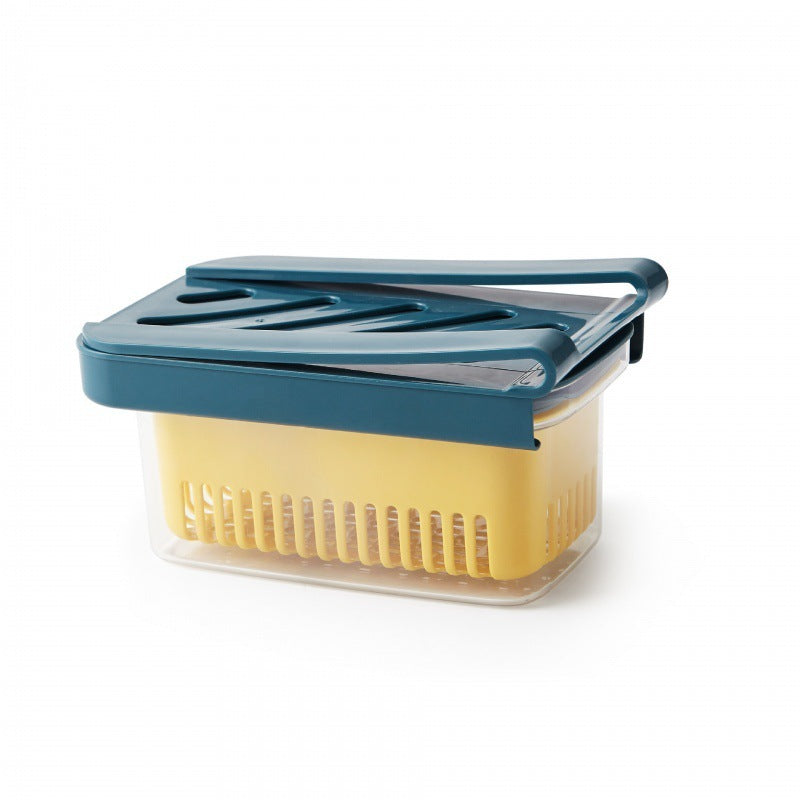 Drawer Refrigerator Fresh-keeping Box Kitchen Sealed Box Food Storage Drain Storage Box