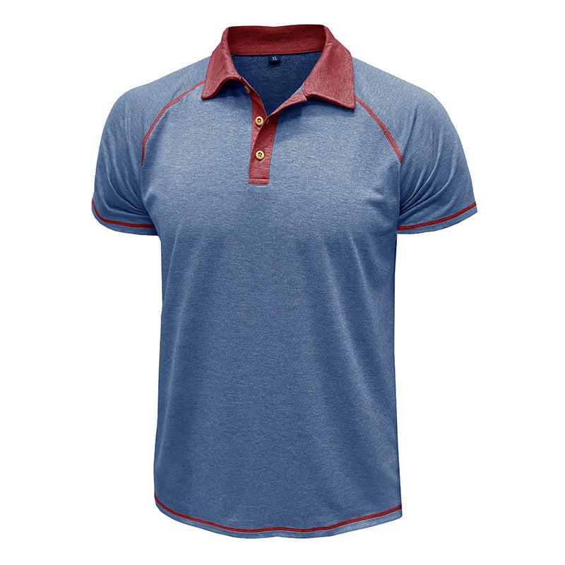 Short-Sleeved Lapel T-Shirt Polo - Bottoming Shirt for Men