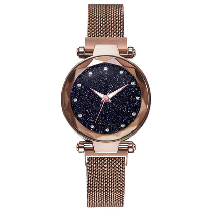 Luxury Women’s Starry Sky Magnet Buckle Bracelet Watch