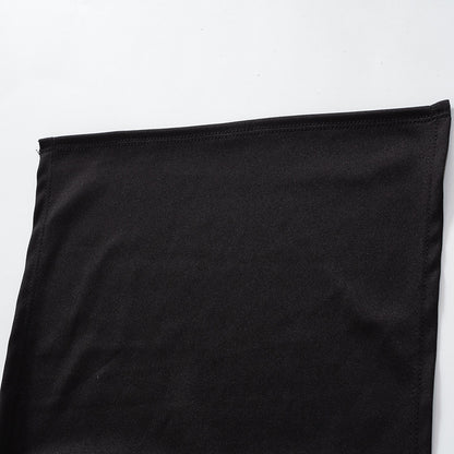 Black fabric on a white background