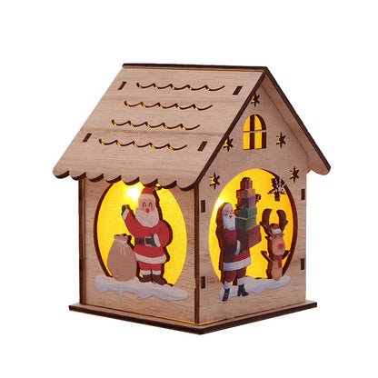 Christmas Decorative Wooden Ornaments LED Lighting