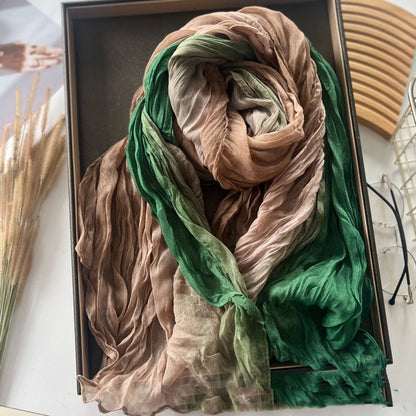 Men's And Women's Color Matching Autumn And Winter Cotton And Linen Feel Long Strip