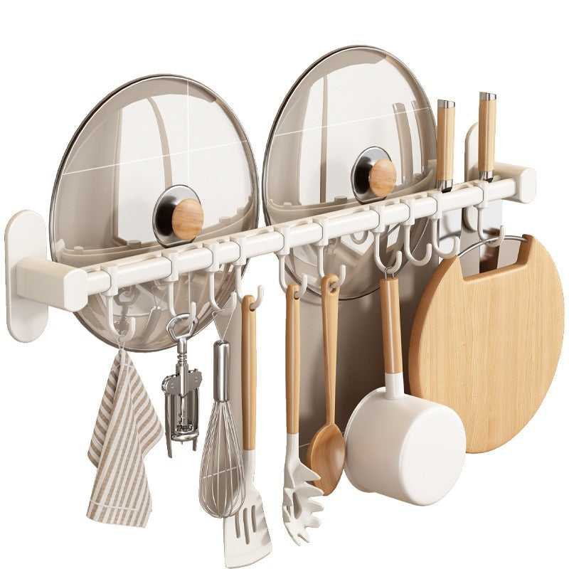 Aluminum Kitchen Hook Rack Punch-free Spatula Spoon Storage