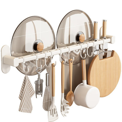 Aluminum Kitchen Hook Rack Punch-free Spatula Spoon Storage