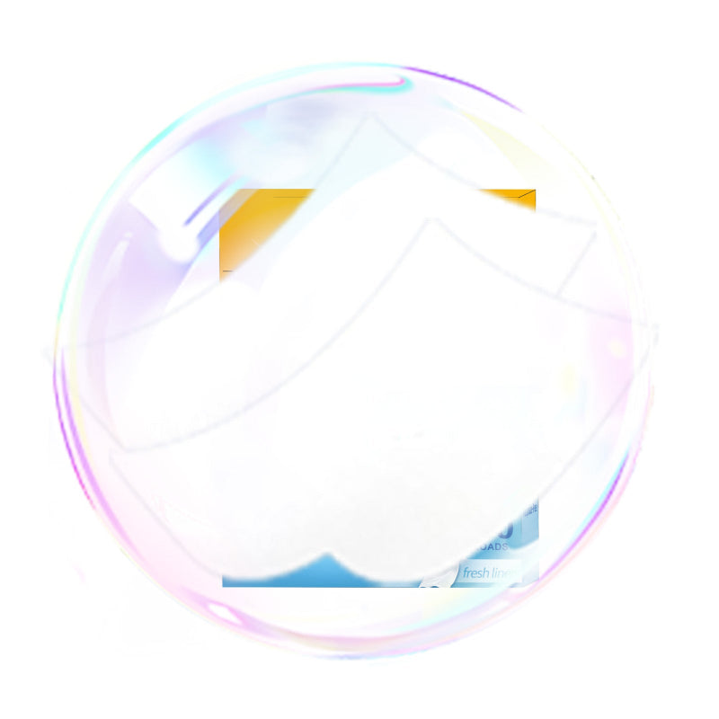 Multicolored soap bubble on a white background
