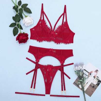 Women's Bra and Garter Lace Set – Elegant and Versatile